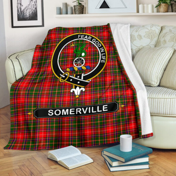 Somerville Crest Tartan Blanket, 3 Sizes - Image 2