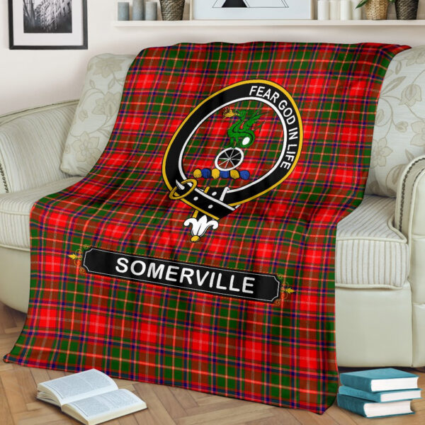 Somerville Crest Tartan Blanket, 3 Sizes - Image 3