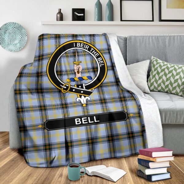 Bell Crest Tartan Blanket, 3 Sizes - Image 4