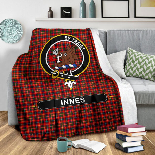 Innes Crest Tartan Blanket, 3 Sizes - Image 4