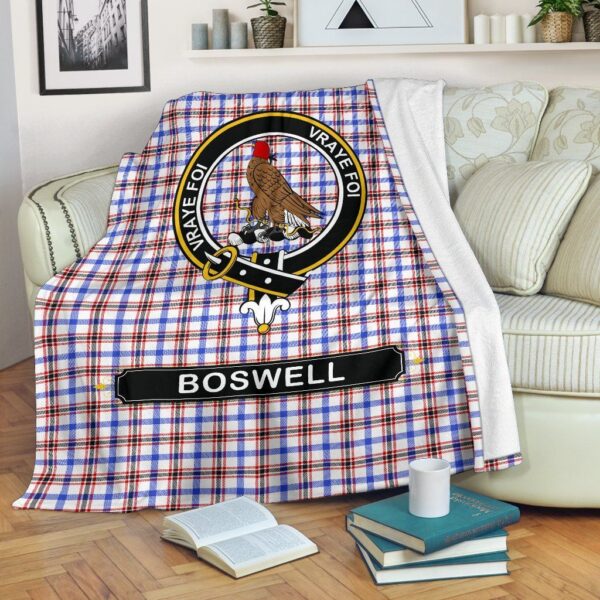 Boswell Crest Tartan Blanket, 3 Sizes - Image 2