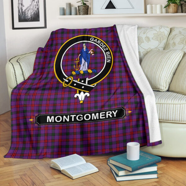 Montgomery Crest Tartan Blanket, 3 Sizes - Image 2