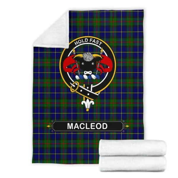 MacLeod Crest Tartan Blanket, 3 Sizes