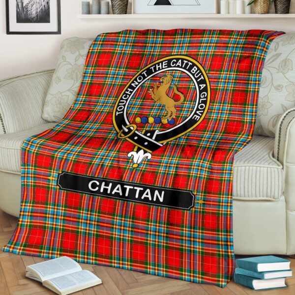 Chattan Crest Tartan Blanket, 3 Sizes - Image 3