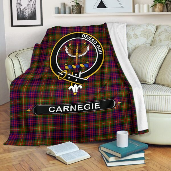 Carnegie Crest Tartan Blanket, 3 Sizes - Image 2