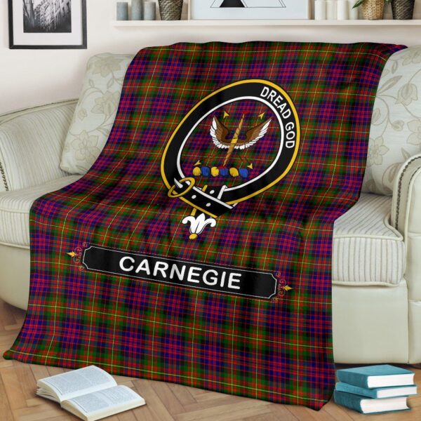 Carnegie Crest Tartan Blanket, 3 Sizes - Image 3