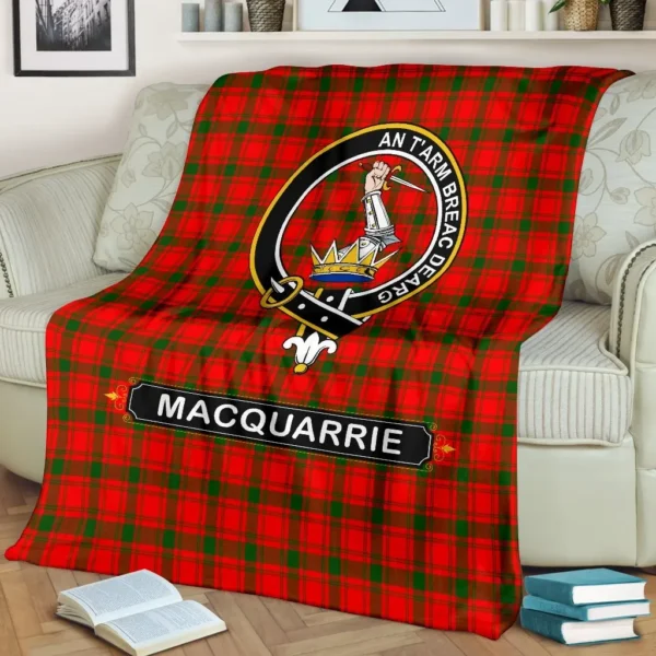 MacQuarrie Crest Tartan Blanket, 3 Sizes - Image 3