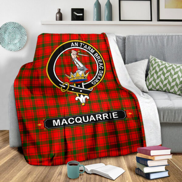 MacQuarrie Crest Tartan Blanket, 3 Sizes - Image 4