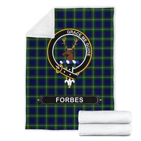 Forbes Crest Tartan Blanket, 3 Sizes