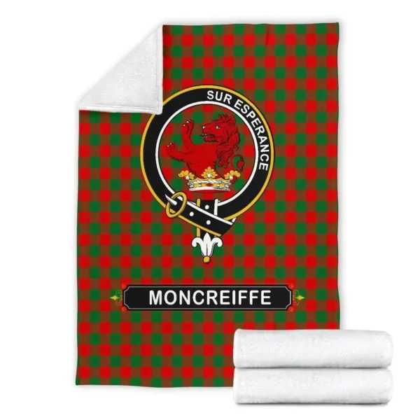 Moncreiffe (or Moncreiff) Crest Tartan Blanket, 3 Sizes