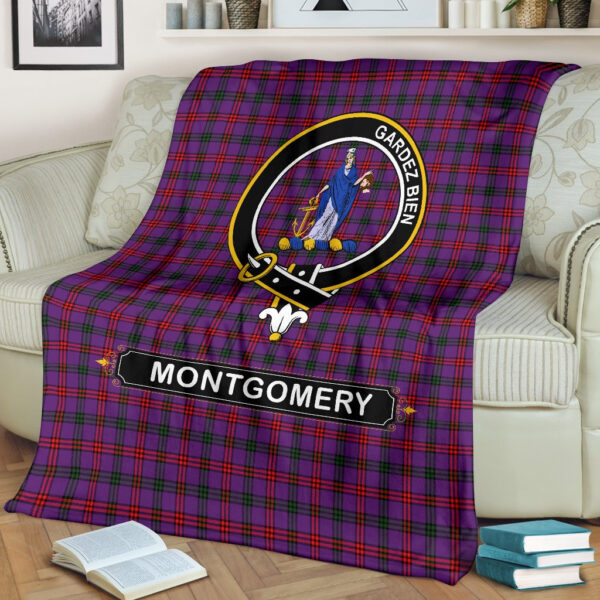 Montgomery Crest Tartan Blanket, 3 Sizes - Image 3