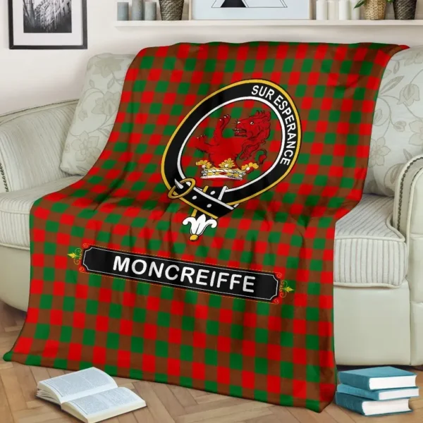 Moncreiffe (or Moncreiff) Crest Tartan Blanket, 3 Sizes - Image 3