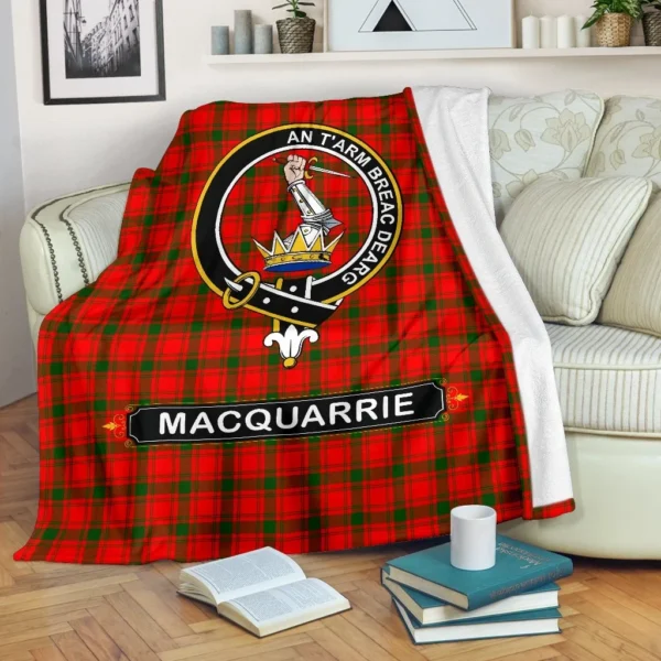 MacQuarrie Crest Tartan Blanket, 3 Sizes - Image 2