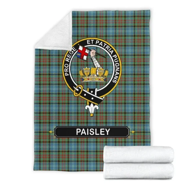 Paisley (or Pasley) Crest Tartan Blanket, 3 Sizes