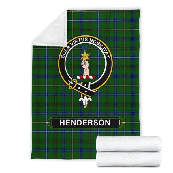 Henderson (MacKendrick) Crest Tartan Blanket, 3 Sizes