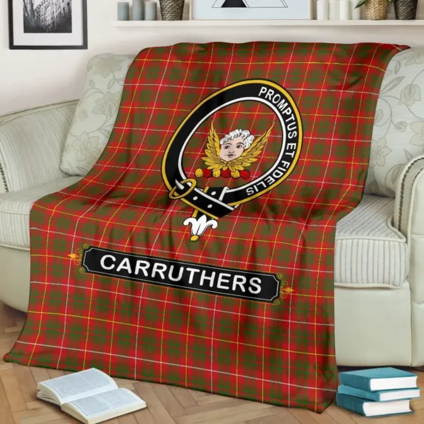 Carruthers Crest Tartan Blanket, 3 Sizes - Image 3