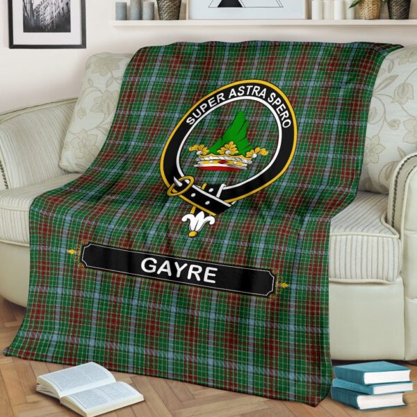 Gayre Crest Tartan Blanket, 3 Sizes - Image 3