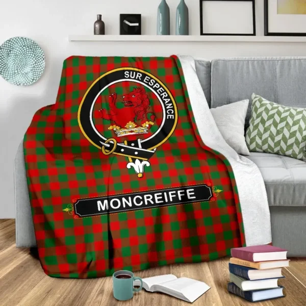 Moncreiffe (or Moncreiff) Crest Tartan Blanket, 3 Sizes - Image 4