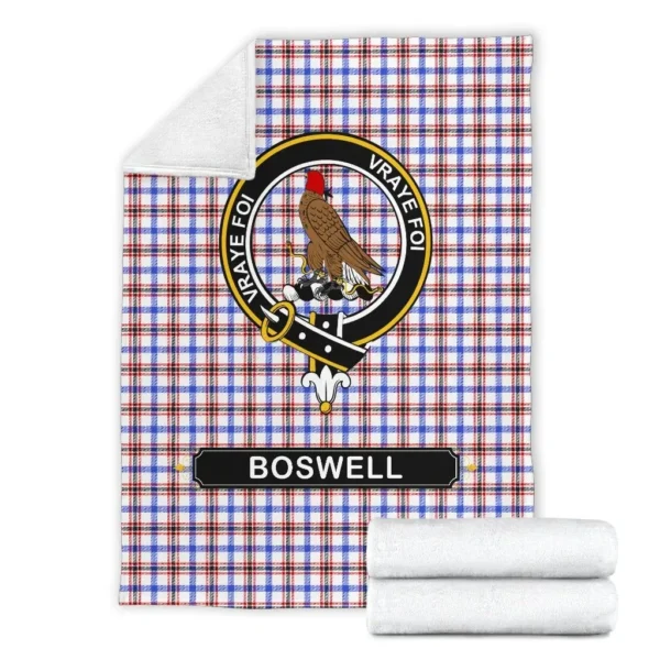 Boswell Crest Tartan Blanket, 3 Sizes