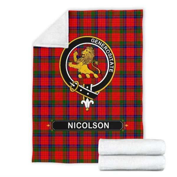 Nicolson Crest Tartan Blanket, 3 Sizes