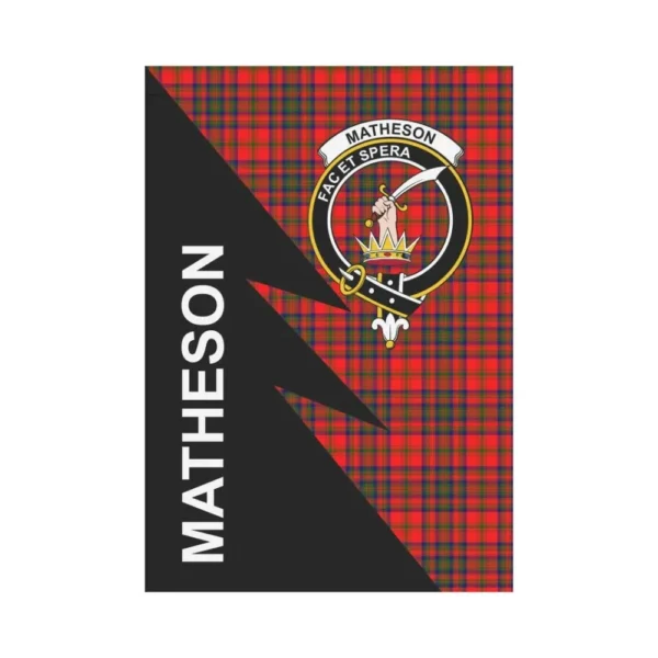 Tartanclans Garden Flag, Clan Matheson Plaid & Crest Tartan Flag, Flash Style - Image 2