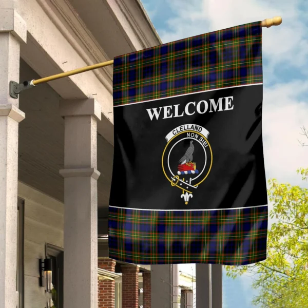 Tartanclans Clelland Flag, Welcome Tartan Day Garden Flag - Image 2