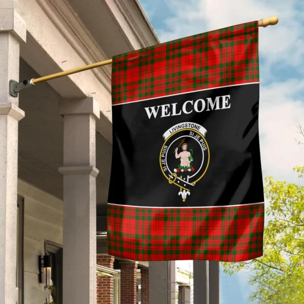 Tartanclans Livingstone Flag, Welcome Tartan Day Garden Flag - Image 2