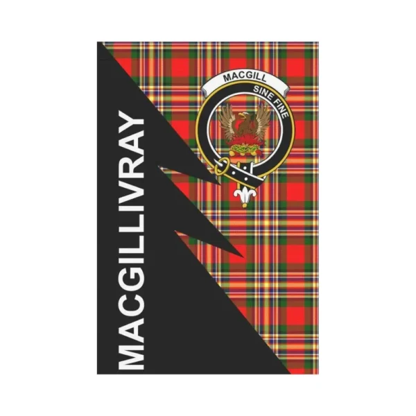 Tartanclans Garden Flag, Clan MacGill (Makgill) Plaid & Crest Tartan Flag, Flash Style