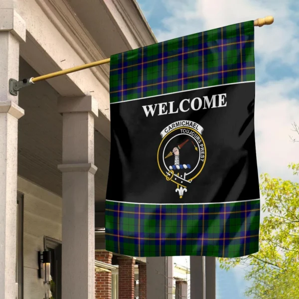 Tartanclans Carmichael Flag, Welcome Tartan Day Garden Flag - Image 2