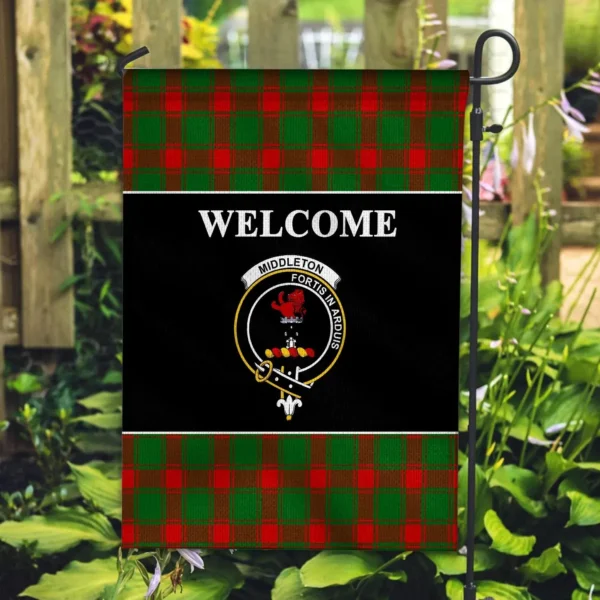 Tartanclans Middleton Flag, Welcome Tartan Day Garden Flag