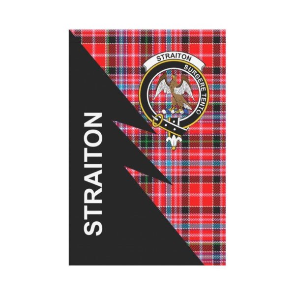 Tartanclans Garden Flag, Clan Strange (or Strang) Plaid & Crest Tartan Flag, Flash Style