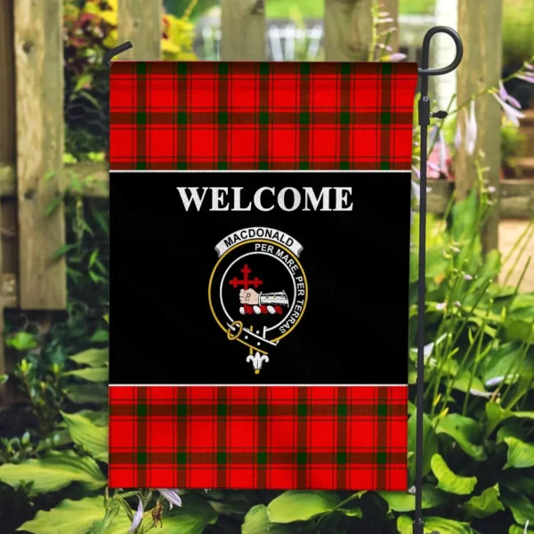 Tartanclans MacDonald (of Sleat) Flag, Welcome Tartan Day Garden Flag