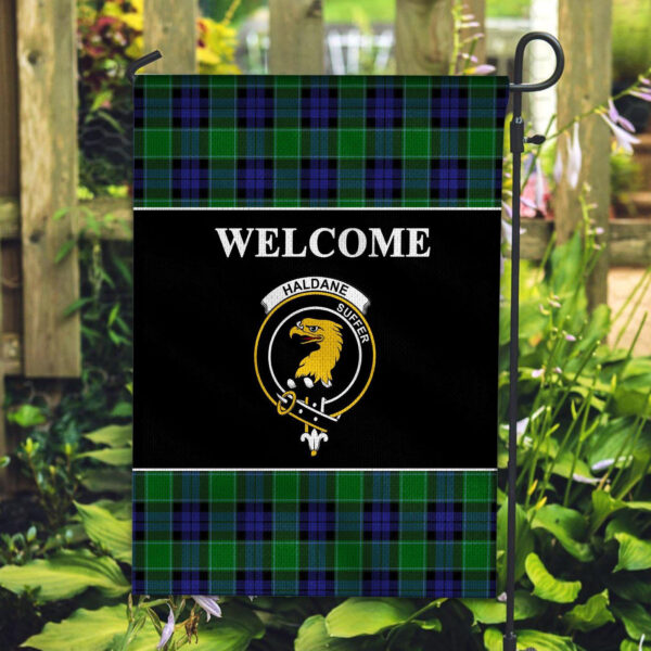 Tartanclans Haldane Flag, Welcome Tartan Day Garden Flag