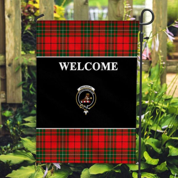 Tartanclans MacAulay Flag, Welcome Tartan Day Garden Flag