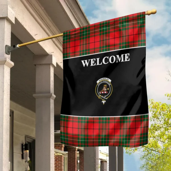 Tartanclans MacAulay Flag, Welcome Tartan Day Garden Flag - Image 2