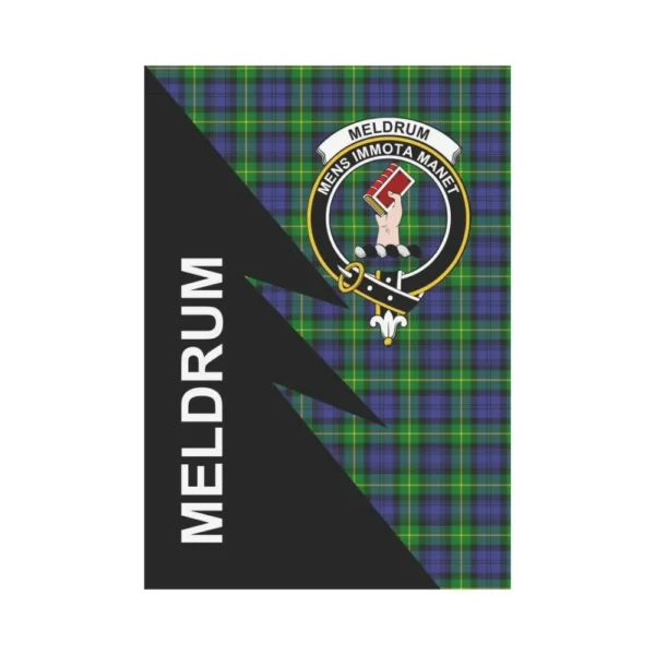 Tartanclans Garden Flag, Clan Meldrum Plaid & Crest Tartan Flag, Flash Style - Image 2