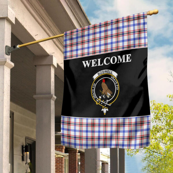 Tartanclans Boswell Flag, Welcome Tartan Day Garden Flag - Image 2