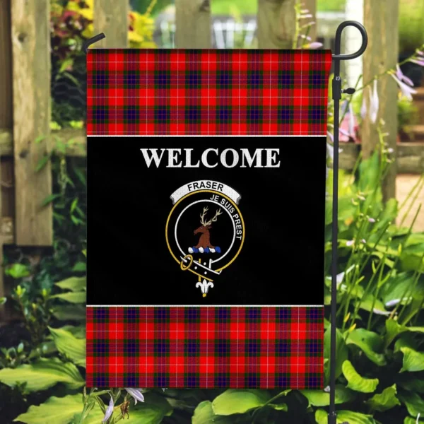 Tartanclans Fraser (of Lovat) Flag, Welcome Tartan Day Garden Flag