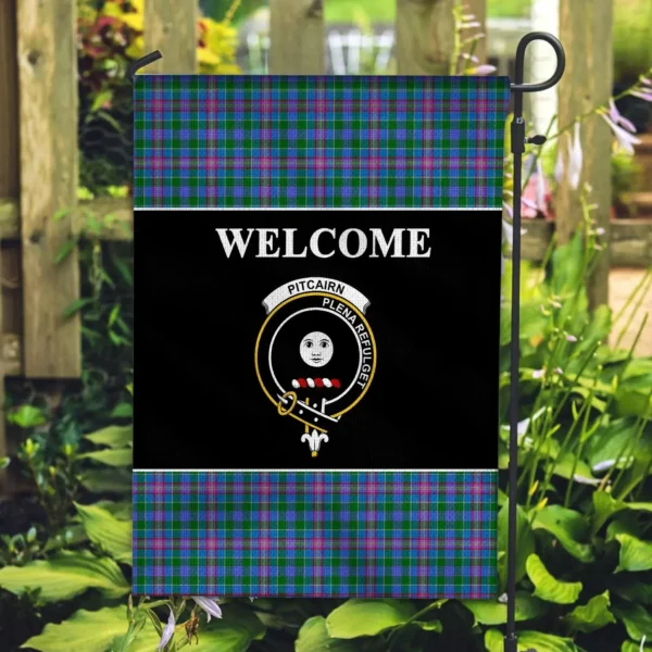 Tartanclans Pitcairn Flag, Welcome Tartan Day Garden Flag