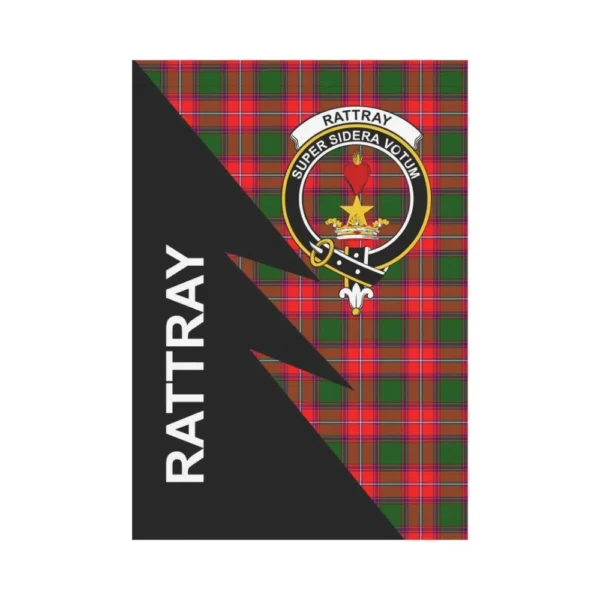 Tartanclans Garden Flag, Clan Rattray Plaid & Crest Tartan Flag, Flash Style - Image 2