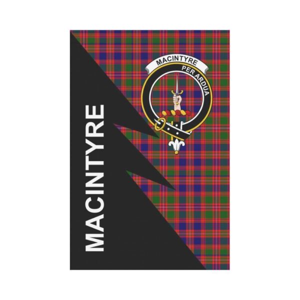 Tartanclans Garden Flag, Clan MacIntyre Plaid & Crest Tartan Flag, Flash Style