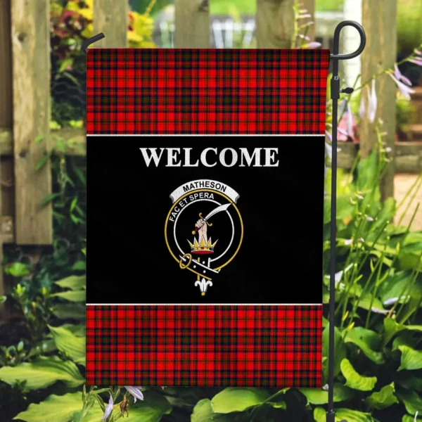 Tartanclans Matheson Flag, Welcome Tartan Day Garden Flag