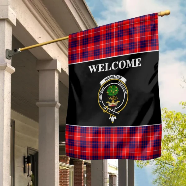 Tartanclans Hamilton Flag, Welcome Tartan Day Garden Flag - Image 2