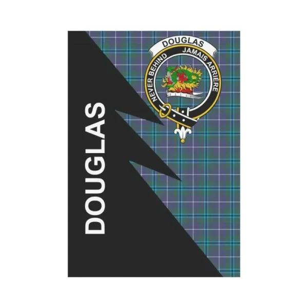 Tartanclans Garden Flag, Clan Douglas  Plaid & Crest Tartan Flag, Flash Style