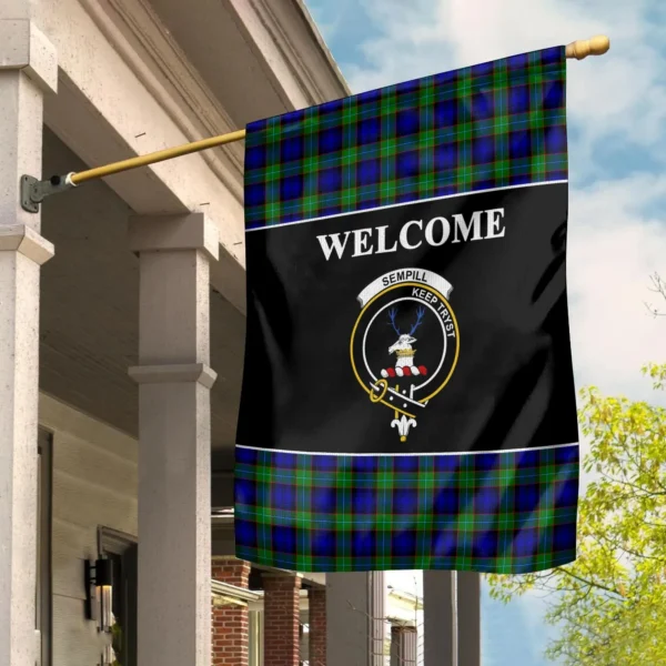 Tartanclans Sempill Flag, Welcome Tartan Day Garden Flag - Image 2