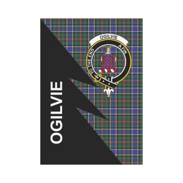 Tartanclans Garden Flag, Clan Ogilvie Plaid & Crest Tartan Flag, Flash Style - Image 2