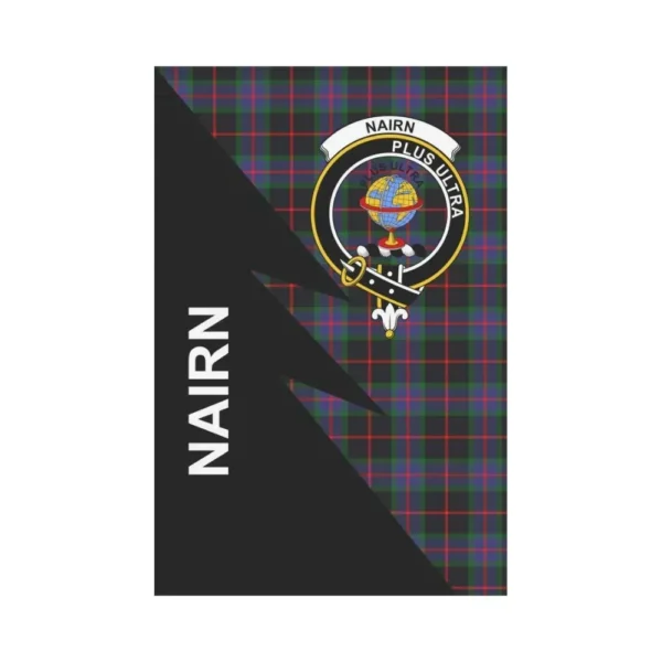 Tartanclans Garden Flag, Clan Nairn Plaid & Crest Tartan Flag, Flash Style