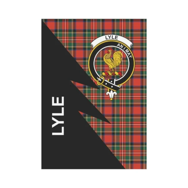 Tartanclans Garden Flag, Clan Lyle Plaid & Crest Tartan Flag, Flash Style - Image 2