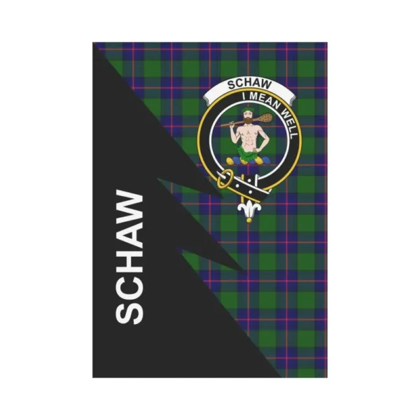 Tartanclans Garden Flag, Clan Schaw (of Sauchie) Plaid & Crest Tartan Flag, Flash Style - Image 2