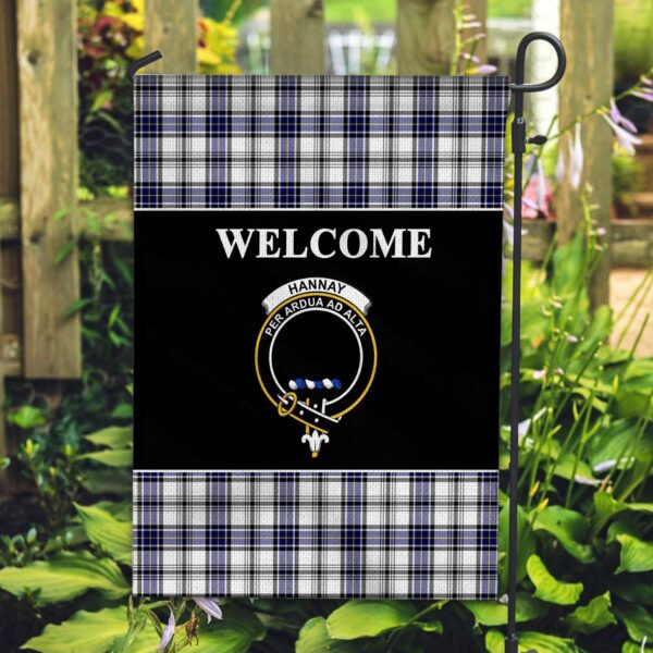 Tartanclans Hannay Flag, Welcome Tartan Day Garden Flag